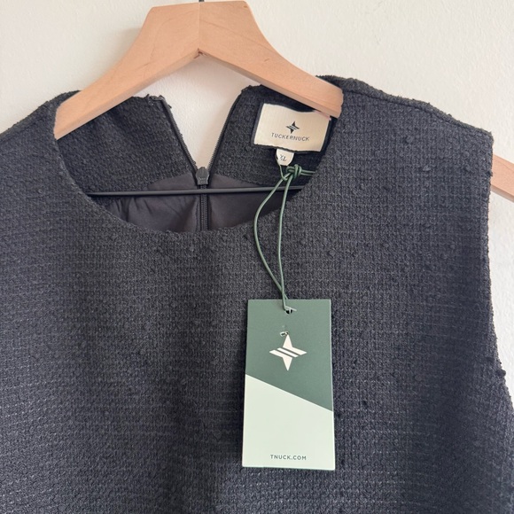 Tuckernuck | Black Tweed Sleeveless Jackie Shift Dress New w/ Tags ~ XL - Picture 12 of 15